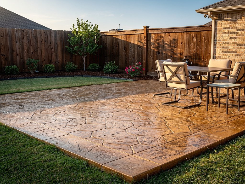 Decorative stamped concrete
